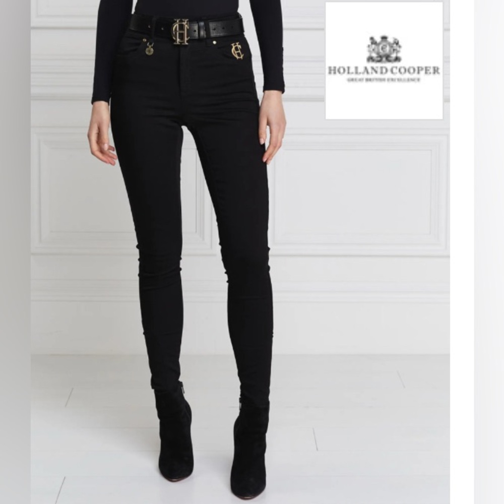 Holland Cooper Jodhpur Jean- black UK16 US12-14 - Picture 2 of 11
